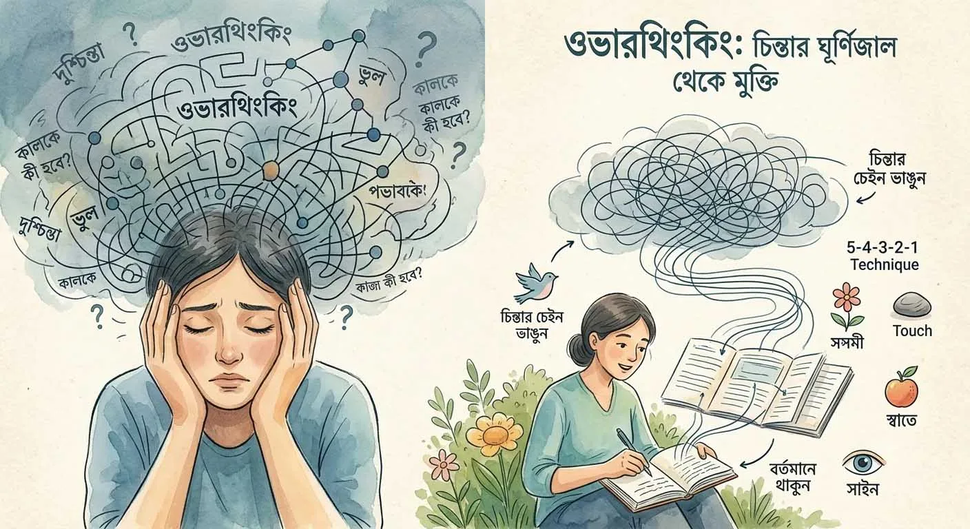 ওভারথিংকিং: চিন্তার ঘূর্ণিজাল থেকে মুক্তির উপায়